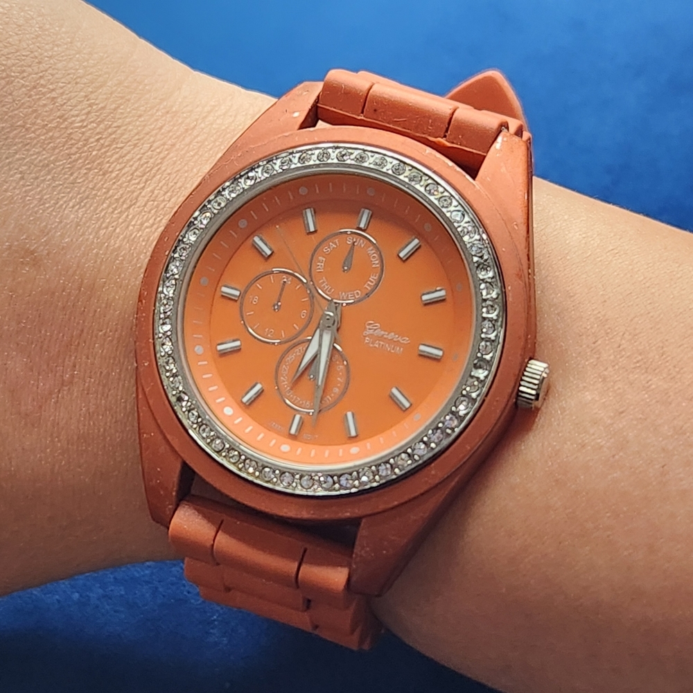 Geneva Y2K Orange Watch